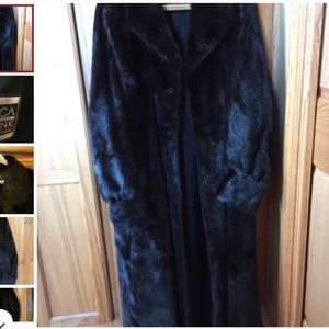 Warm - Stunning Black REAL Mink Coat L-XL You'll LOOK Gorgeous